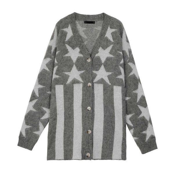 perhaps u thin gray sweater knitted starstriped long sleeve cardigans single-breasted autumn lomg style m0198 210529, White
perhaps u thin gray sweater knitted starstriped long sleeve cardigans single-breasted autumn lomg style m0198 210529, White