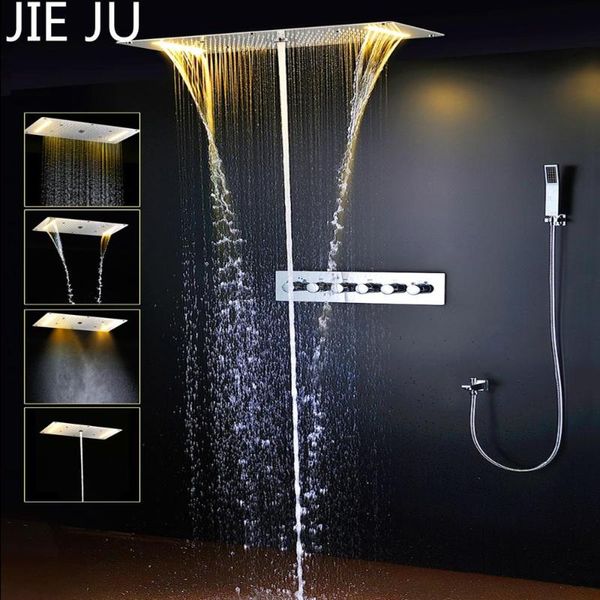ly bathroom ceiling embedded sus304 led shower head rainfall waterfall thermostatic set with 5 way diverter sets
ly bathroom ceiling embedded sus304 led shower head rainfall waterfall thermostatic set with 5 way diverter sets