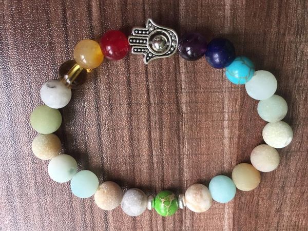beaded, strands 7 chakra bracelet palm 8mm natural stone matte amazonite bracelets prayer yoga wrist mala beads meditation, Black
beaded, strands 7 chakra bracelet palm 8mm natural stone matte amazonite bracelets prayer yoga wrist mala beads meditation, Black