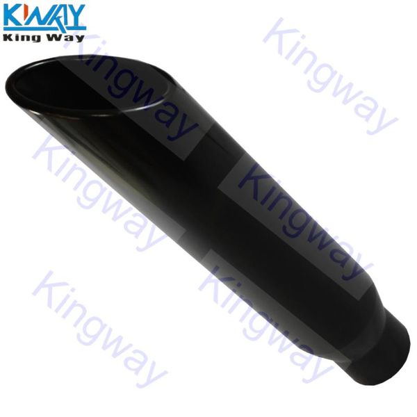 manifold & parts - king way black stainless steel truck tail exhaust tip 2.5" inlet 3.5" outlet 18" long 
manifold & parts - king way black stainless steel truck tail exhaust tip 2.5" inlet 3.5" outlet 18" long