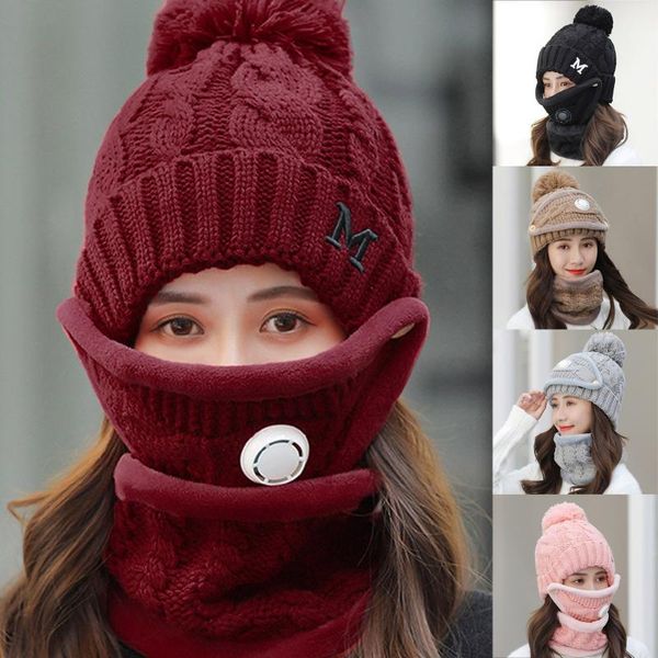 women's winter hat ski brand big fur pom poms ball knitted hats scarf set women beanie warm skullies female cap cycling caps & masks, Black
women's winter hat ski brand big fur pom poms ball knitted hats scarf set women beanie warm skullies female cap cycling caps & masks, Black