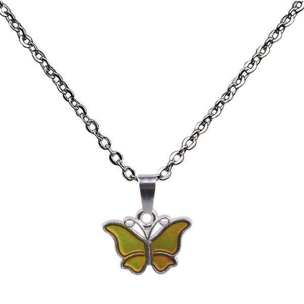pendant necklaces butterfly necklace temperature control color change stainless steel chain jewellery hsj88, Silver
pendant necklaces butterfly necklace temperature control color change stainless steel chain jewellery hsj88, Silver