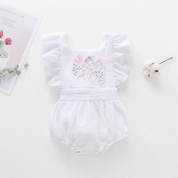 embroidery floral baby bodysuit white backless ruffle sleeveless infant girl summer beach outfit m81, Blue
embroidery floral baby bodysuit white backless ruffle sleeveless infant girl summer beach outfit m81, Blue