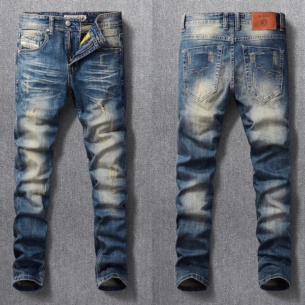 italian vintage fashion men jeans retro blue washed slim fit ripped distressed casual cotton denim pants men's
italian vintage fashion men jeans retro blue washed slim fit ripped distressed casual cotton denim pants men's