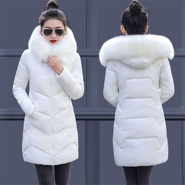 women winter jackets coats down cotton hooded parkas feminina warm outwear faux fur collar plus size 7xl long 211013, Black
women winter jackets coats down cotton hooded parkas feminina warm outwear faux fur collar plus size 7xl long 211013, Black