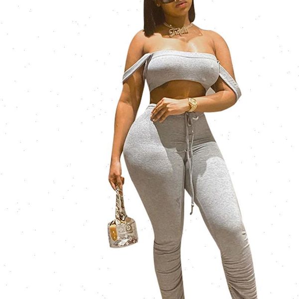 flare pants stacked joggers womens tracksuits slash neck off shoulder tanks pleated high waist trousers split bell bottom, Gray
flare pants stacked joggers womens tracksuits slash neck off shoulder tanks pleated high waist trousers split bell bottom, Gray
