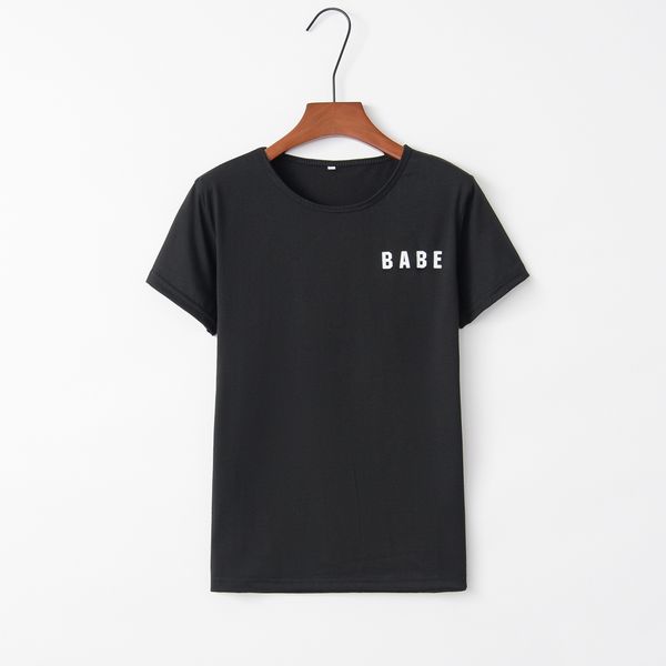 fashion t-shirts 9195#2021 spring / summer babe letter print women's short sleeve round neck, White
fashion t-shirts 9195#2021 spring / summer babe letter print women's short sleeve round neck, White