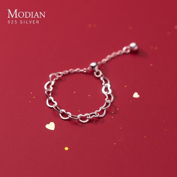 cluster rings modian simple hearts size chain cute ring real 925 sterling silver fashion charm finger for women girls fine jewelry, Golden;silver
cluster rings modian simple hearts size chain cute ring real 925 sterling silver fashion charm finger for women girls fine jewelry, Golden;silver
