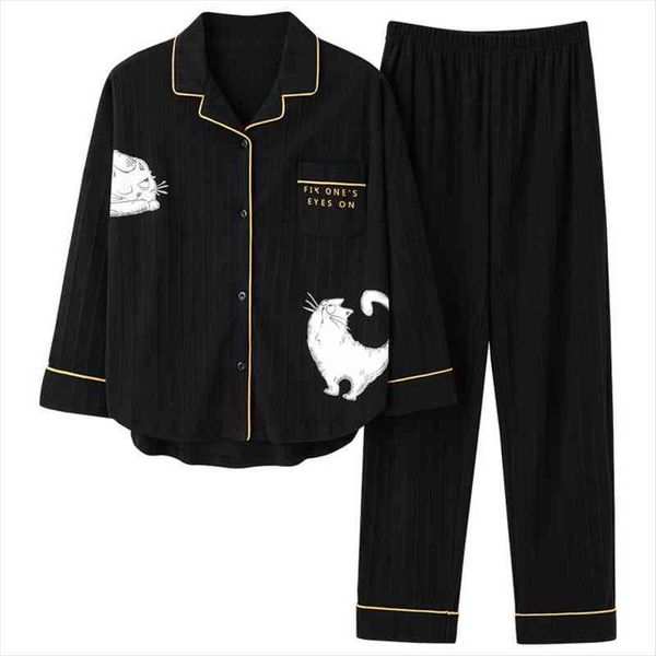 bzel cute cat pattern pajamas women sleepwear casual home suit soft cotton comfort nighty black elegant pijamas female pyjamas, Black;red
bzel cute cat pattern pajamas women sleepwear casual home suit soft cotton comfort nighty black elegant pijamas female pyjamas, Black;red