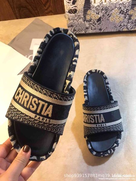 slippers beach summer slippers for women's wear 2021 new d family embroidered thick bottom raised character slipper zly, Black
slippers beach summer slippers for women's wear 2021 new d family embroidered thick bottom raised character slipper zly, Black