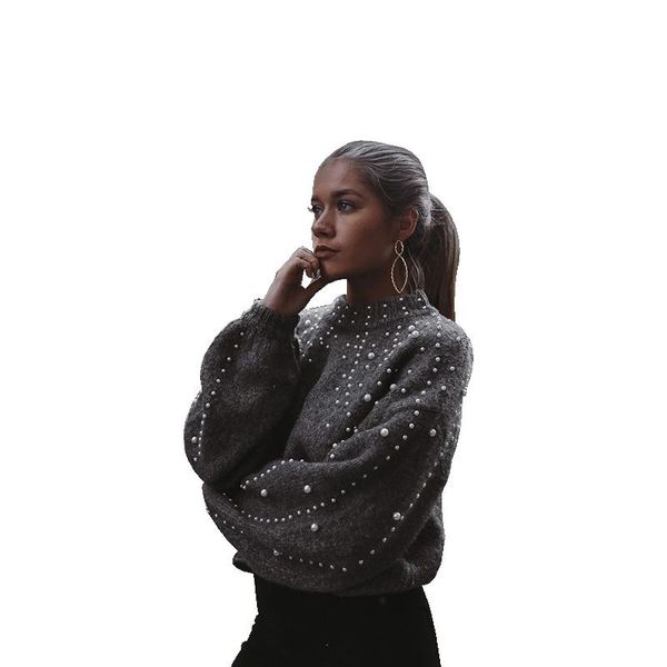 women's sweaters women warm pullover autumn winter crewneck bead lantern sleeve knitted sweater jumpers korean thick streetwear, White;black
women's sweaters women warm pullover autumn winter crewneck bead lantern sleeve knitted sweater jumpers korean thick streetwear, White;black