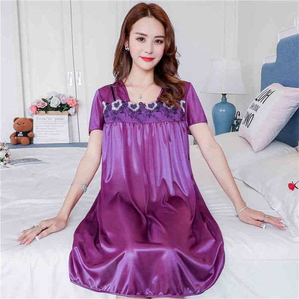 lace plus size -4xl nightdress sleepwear nightgowns night dress women short sleeve nightwear faux silk satin nightshirt, Black;red
lace plus size -4xl nightdress sleepwear nightgowns night dress women short sleeve nightwear faux silk satin nightshirt, Black;red