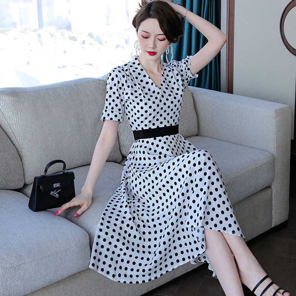 summer korean fashion chiffon dresses women dot short sleeve office lady bodycon plus size sheath vintage 210531, Black;gray
summer korean fashion chiffon dresses women dot short sleeve office lady bodycon plus size sheath vintage 210531, Black;gray