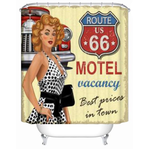 shower curtains motel route 66 vintage poster curtain pin-up girl and retro car decor fabric waterproof bathroom set hook
shower curtains motel route 66 vintage poster curtain pin-up girl and retro car decor fabric waterproof bathroom set hook