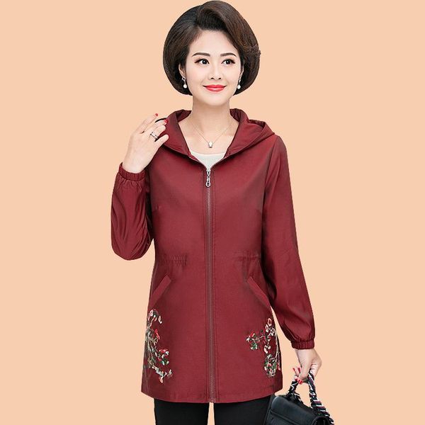 women jacket coats autumn windbreaker female large size hooded flower coat elegant outwear mother clothes 5xl bc583 women's trench, Tan;black
women jacket coats autumn windbreaker female large size hooded flower coat elegant outwear mother clothes 5xl bc583 women's trench, Tan;black