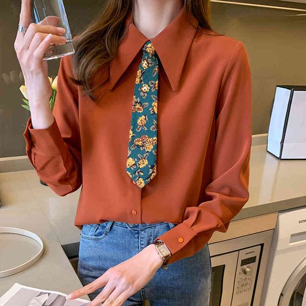 dress women blouse long sleeve turn-down collar tie chiffon shirt womens and blouses 2021 spring, White
dress women blouse long sleeve turn-down collar tie chiffon shirt womens and blouses 2021 spring, White