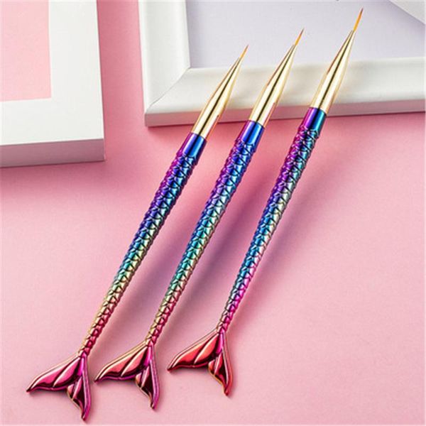 nail brushes 3 packs of acrylic art design drawing line painted pens tools gradient colorful mermaid brush set wholesale, Yellow
nail brushes 3 packs of acrylic art design drawing line painted pens tools gradient colorful mermaid brush set wholesale, Yellow