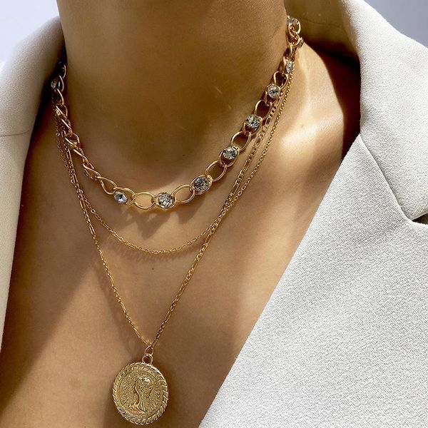 pendant necklaces punk multi layer curb cuban chunky thick portrait choker necklace women vintage carved coin jewelry, Silver
pendant necklaces punk multi layer curb cuban chunky thick portrait choker necklace women vintage carved coin jewelry, Silver