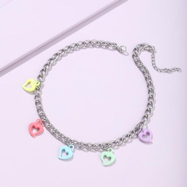 chains vg 6ym colorful transparent peach heart ladies necklace -selling holiday gifts for women jewelry drop, Silver
chains vg 6ym colorful transparent peach heart ladies necklace -selling holiday gifts for women jewelry drop, Silver