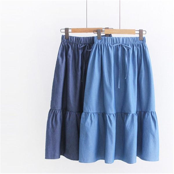 skirts pleated skirt midi a-line denim for girls elastic waist mid-calf high elascity faldas summer casual jeans blue, Black
skirts pleated skirt midi a-line denim for girls elastic waist mid-calf high elascity faldas summer casual jeans blue, Black