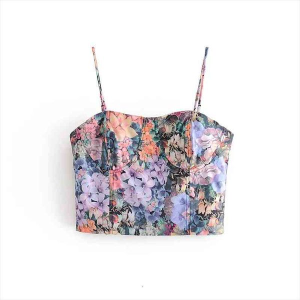 vintage french style ins floral women tanks print strapes wapped chest cropped camis back zipper bustier cotton, White
vintage french style ins floral women tanks print strapes wapped chest cropped camis back zipper bustier cotton, White