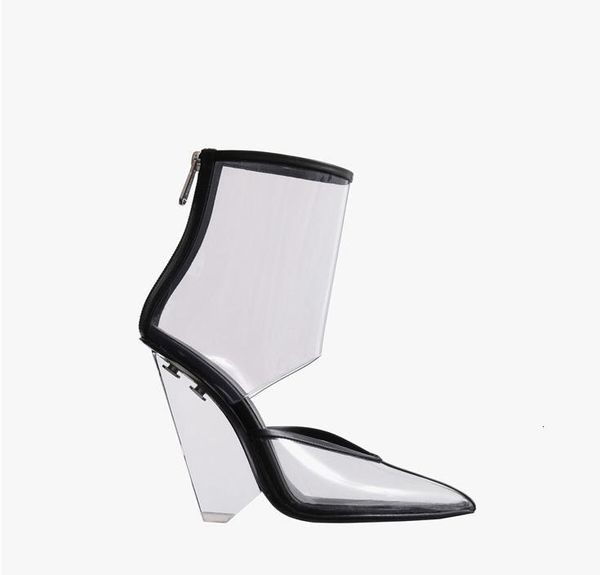 ladies clear pvc patchwork spike heels ankle female pointed toe instep cut out gladiator boots mujer zapatos bottine 9xh5, Black
ladies clear pvc patchwork spike heels ankle female pointed toe instep cut out gladiator boots mujer zapatos bottine 9xh5, Black