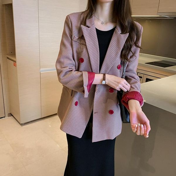 plaid retro ladies blazer stylish solid pink casual loose suit jacket negro mujer korean women large size mm60nxz women's suits & blaze, White;black
plaid retro ladies blazer stylish solid pink casual loose suit jacket negro mujer korean women large size mm60nxz women's suits & blaze, White;black