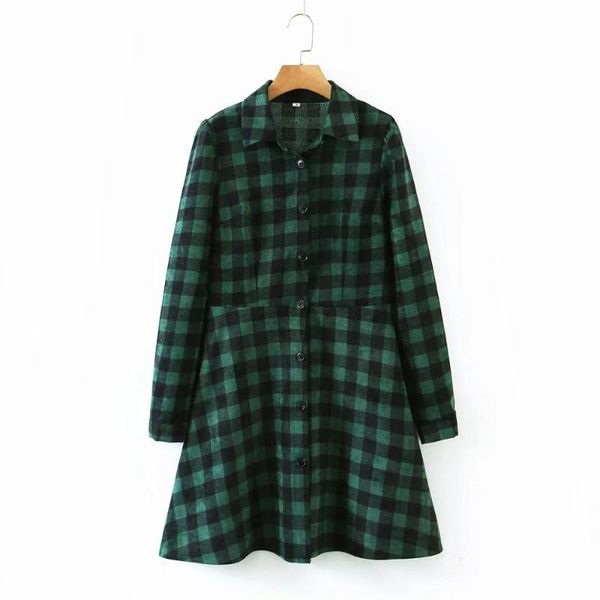 casual dresses 2021 women check dress shirt-style long sleeves corduroy fashion chic vintage short vestidos femme robe, Black;gray
casual dresses 2021 women check dress shirt-style long sleeves corduroy fashion chic vintage short vestidos femme robe, Black;gray