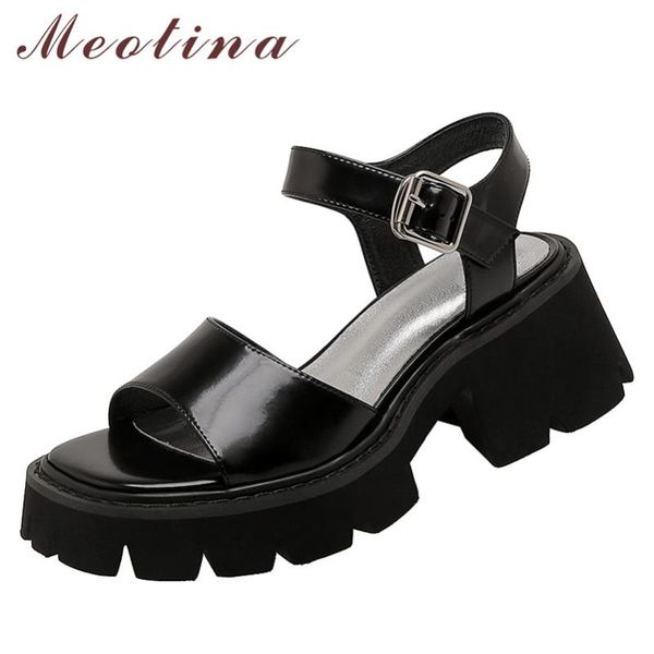 meotina women shoes genuine leather platform high heel square toe sandals buckle chunky cow lady footwear summer dress, Black
meotina women shoes genuine leather platform high heel square toe sandals buckle chunky cow lady footwear summer dress, Black