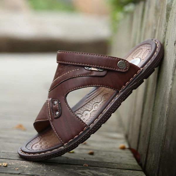 summer leather sandals men outdoor beach sandals comfortable fashion mens breathable rubber flip flops shoes 2021 large sizes 46, Black
summer leather sandals men outdoor beach sandals comfortable fashion mens breathable rubber flip flops shoes 2021 large sizes 46, Black