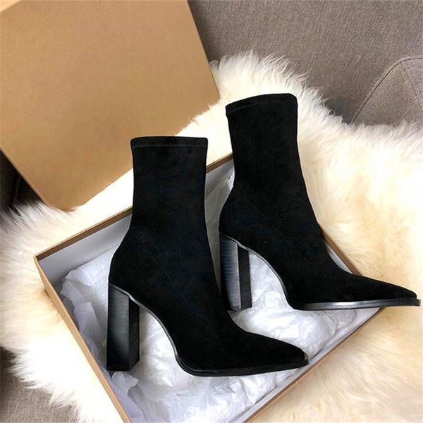 boots suede black leather ankle pointed toe high heel sock autumn winter shoes women
boots suede black leather ankle pointed toe high heel sock autumn winter shoes women