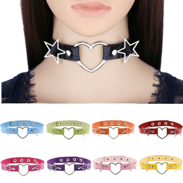 chokers diezi elegant punk gothic pu leather choker necklace women vnitage heart star collares statement necklaces 2021 jewelry, Golden;silver
chokers diezi elegant punk gothic pu leather choker necklace women vnitage heart star collares statement necklaces 2021 jewelry, Golden;silver