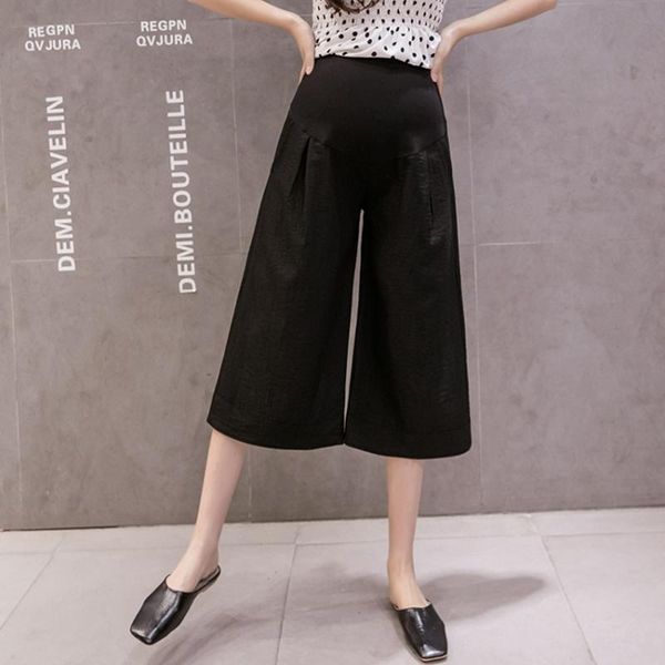 maternity bottoms pregnant women cotton and linen eight-point wide-leg pants summer thin section stomach lift loose casual pa, White
maternity bottoms pregnant women cotton and linen eight-point wide-leg pants summer thin section stomach lift loose casual pa, White