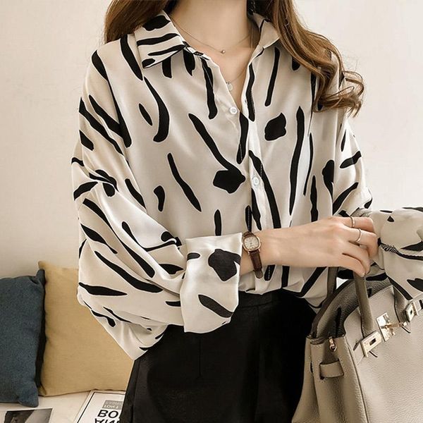 women blouse summer spring shirt fashion graffiti printing long sleeve loose female clothes women's blouses & shirts, White
women blouse summer spring shirt fashion graffiti printing long sleeve loose female clothes women's blouses & shirts, White