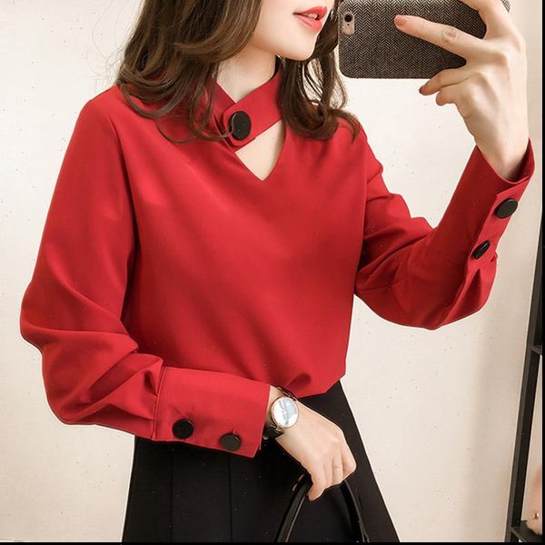 spring fashion long sleeve womens blouses office chiffon hollow out slim v neck blouse pink casual 51h, White
spring fashion long sleeve womens blouses office chiffon hollow out slim v neck blouse pink casual 51h, White