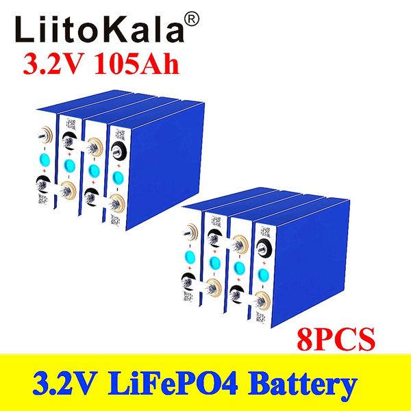 8pcs liitokala 3.2v 105ah 100ah lifepo4 battery high drain for diy 12v 24v solar inverter electric vehicle c oach golf cart
8pcs liitokala 3.2v 105ah 100ah lifepo4 battery high drain for diy 12v 24v solar inverter electric vehicle c oach golf cart