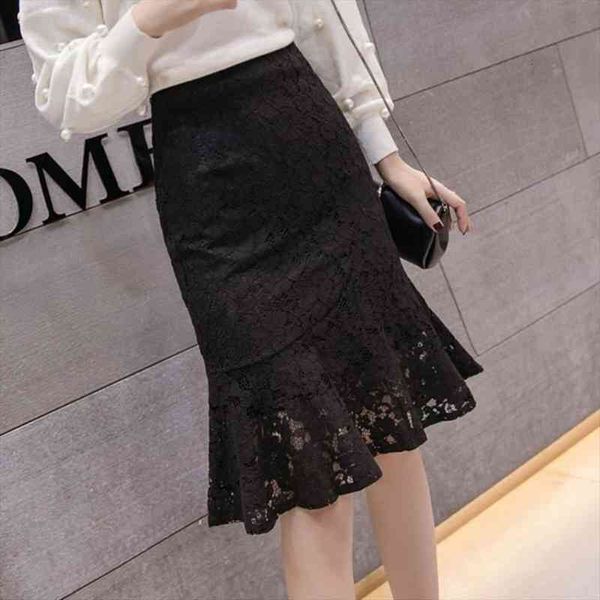 high waist black fishtail women skirt autumn lace long ruffled a- line for woman skirts mujer faldas saias mulher
high waist black fishtail women skirt autumn lace long ruffled a- line for woman skirts mujer faldas saias mulher