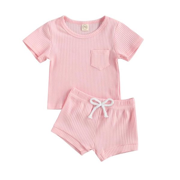 clothing sets baby summer cotton set toddler kids boys girls solid color ribbed knit short sleeve t-shirt shorts, White
clothing sets baby summer cotton set toddler kids boys girls solid color ribbed knit short sleeve t-shirt shorts, White