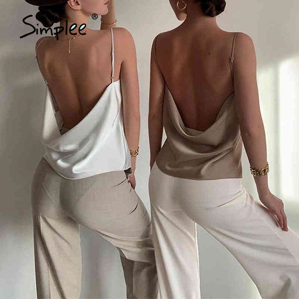 satin backless female tanks solid loose basic sleeveless summer streetwear fashion women's party chic sling 210414, White
satin backless female tanks solid loose basic sleeveless summer streetwear fashion women's party chic sling 210414, White