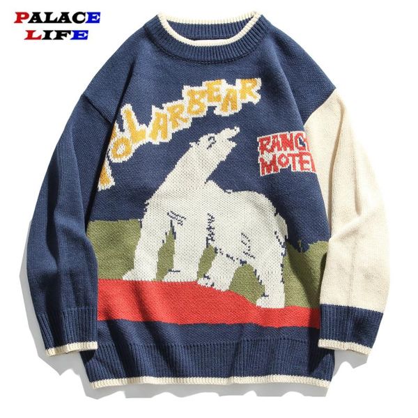 men's sweaters harajuku vintage knitted sweater men polar bear graphic knitting pullover 2021 hip hop streetwear jumper autumn, White;black
men's sweaters harajuku vintage knitted sweater men polar bear graphic knitting pullover 2021 hip hop streetwear jumper autumn, White;black