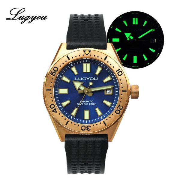 wristwatches lugyou mechanical automatic nh35 men's diver watch bronze cusn8 rotate bezel waffle rubber strap sapphire glass, Slivery;brown
wristwatches lugyou mechanical automatic nh35 men's diver watch bronze cusn8 rotate bezel waffle rubber strap sapphire glass, Slivery;brown