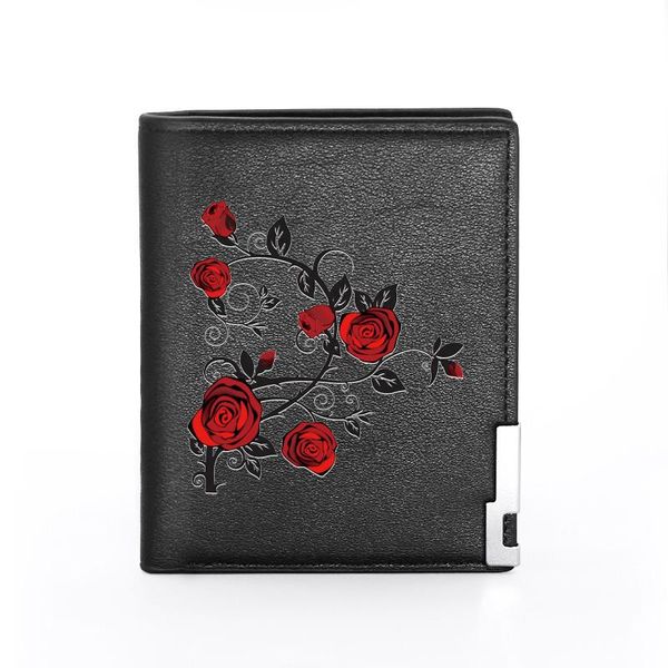 wallets luxury rose flower printing leather men's wallet holder short women slim purse, Red;black
wallets luxury rose flower printing leather men's wallet holder short women slim purse, Red;black