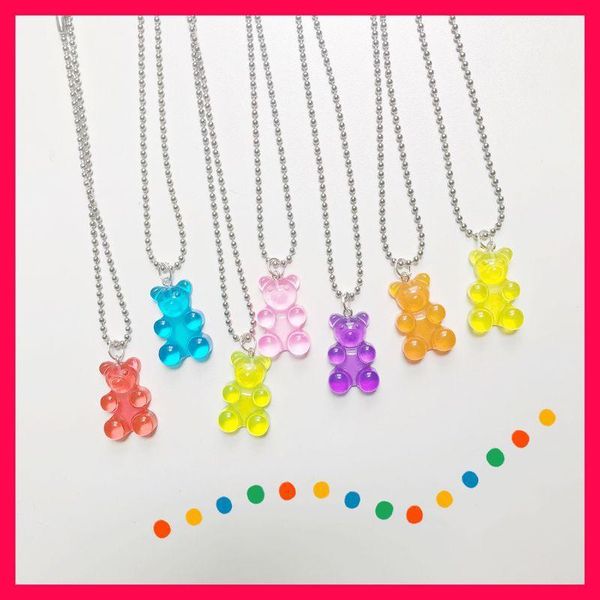 pendant necklaces gothic mini handmade colors cute resin gummy bear chain candy color for women&girl daily jewelry party gifts, Silver
pendant necklaces gothic mini handmade colors cute resin gummy bear chain candy color for women&girl daily jewelry party gifts, Silver