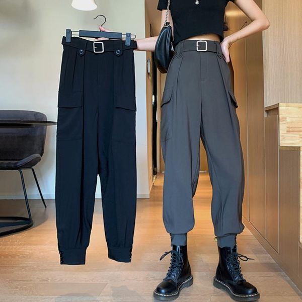 gray overalls for women ankle banded pants autumn korean style cropped casual high waist drooping suit fashion women's & capris, Black;white
gray overalls for women ankle banded pants autumn korean style cropped casual high waist drooping suit fashion women's & capris, Black;white