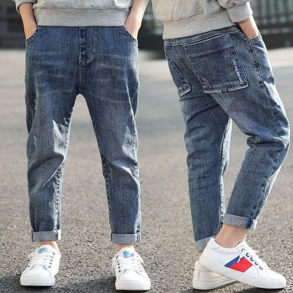 jeans kids boys sport pants ankle-length cotton casual korean style autumn 2021, Blue
jeans kids boys sport pants ankle-length cotton casual korean style autumn 2021, Blue