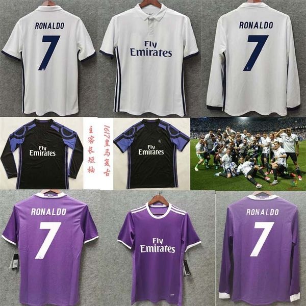 16-17 long short sleeve real madrid classic 7 c ro 4 ramos 9 benzema football shirt, Gray
16-17 long short sleeve real madrid classic 7 c ro 4 ramos 9 benzema football shirt, Gray