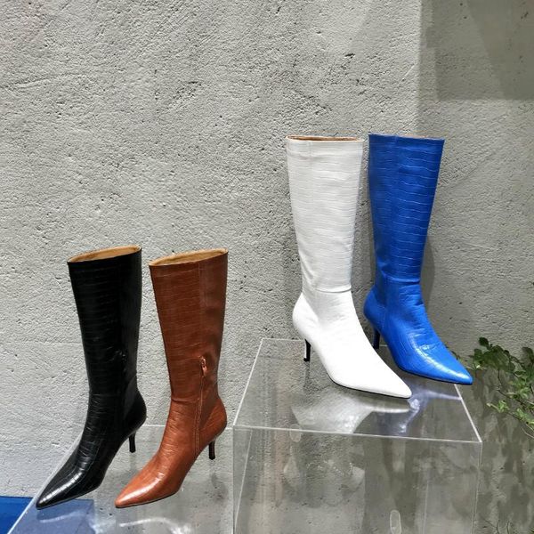 boots dxfan pointed toe crocodile pattern knee women thin heel slip on long botas mujer brand design shoes, Black
boots dxfan pointed toe crocodile pattern knee women thin heel slip on long botas mujer brand design shoes, Black