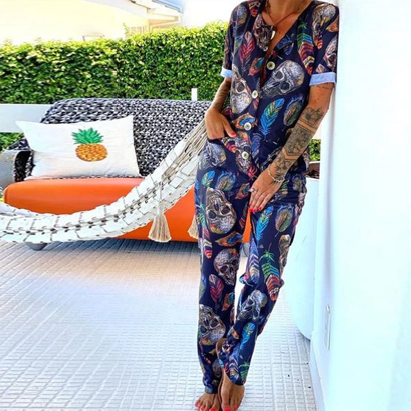 fashion cartoon skull print jumpsuit 2021 spring summer casual button loose overalls bodysuit women short sleeve romper playsuit, Black;white
fashion cartoon skull print jumpsuit 2021 spring summer casual button loose overalls bodysuit women short sleeve romper playsuit, Black;white