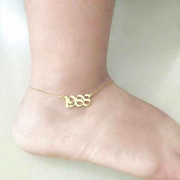 anklets gold color stainless steel personalized old english anklet custom numbers date foot leg ankle bracelet jewelry anniversary, Red;blue
anklets gold color stainless steel personalized old english anklet custom numbers date foot leg ankle bracelet jewelry anniversary, Red;blue