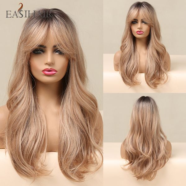 long golden blonde ombre wavy synthetic wigs for women cute natural hair wigs with bangs heat resistant wigs cosplay, Black
long golden blonde ombre wavy synthetic wigs for women cute natural hair wigs with bangs heat resistant wigs cosplay, Black